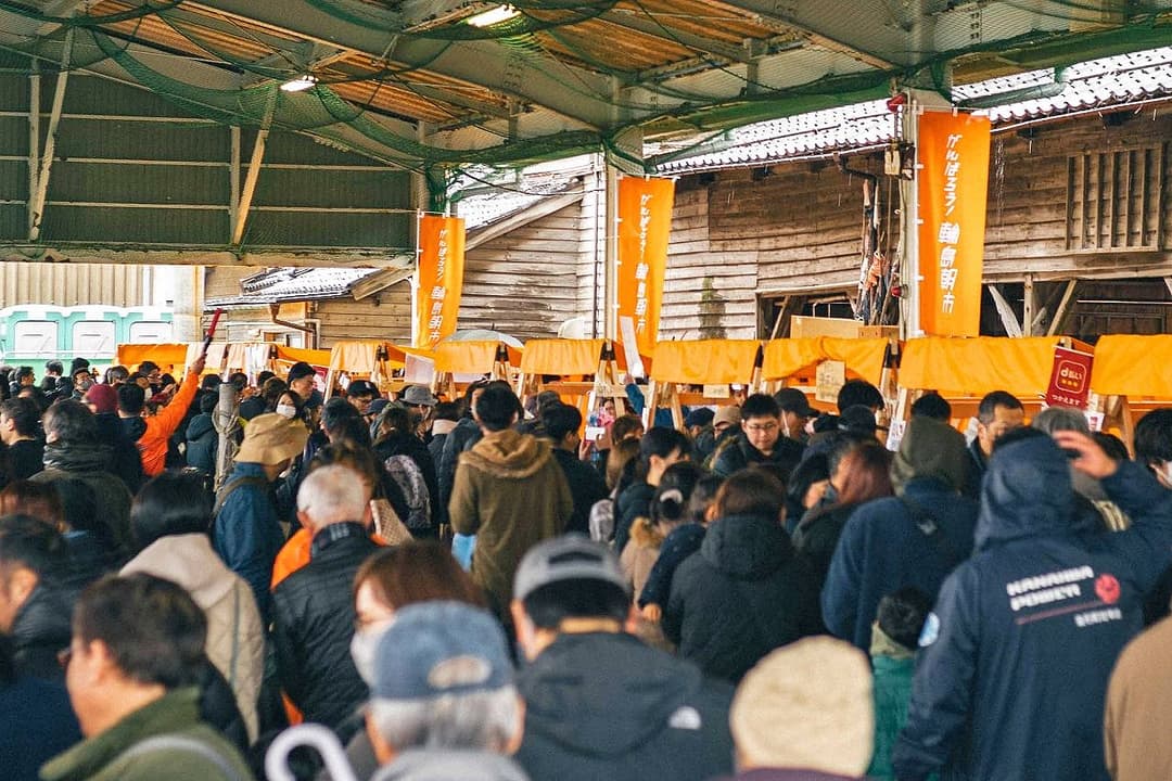 金石で開催された2024年3月の出張輪島朝市には溢れんばかりのお客さまが来場