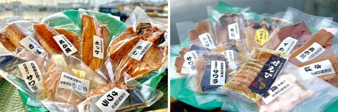 オンラインストアでも輪島朝市の干物や乾物などのお取り寄せができる