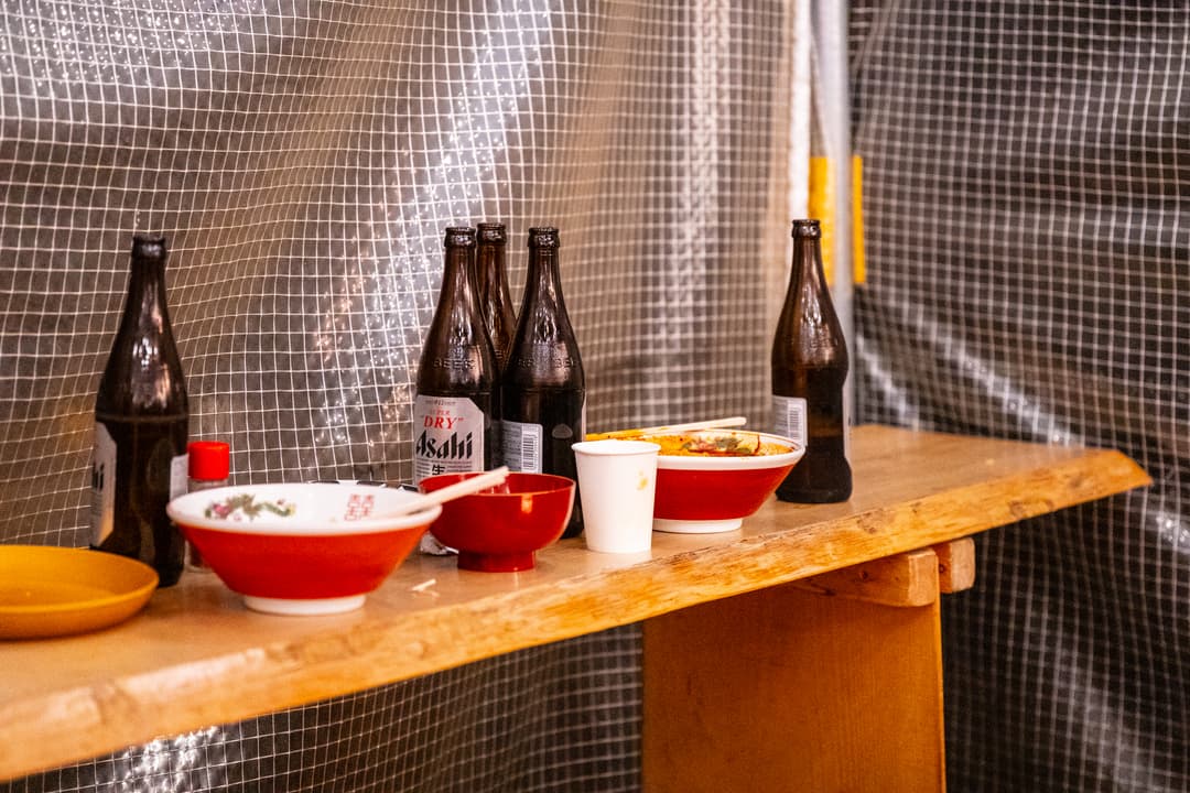 取材時、先に来ていたお客さんたちはお酒も入って賑やかでした