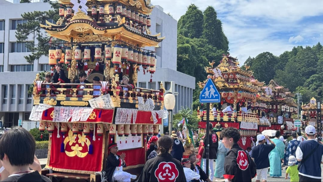 2025年7月の燈籠山祭り。飯田町を離れた人たちもこの日のために帰って来ました。